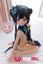 CroissantDoll(羊角社Doll) #B06 141cm 手描きメイク ビニール製のヘッド ホワイト肌 チャイナドレス 同じ服購入可 アニメドール 新品 - 画像 (2)