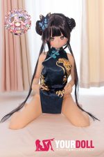 CroissantDoll(羊角社Doll) #B06 141cm 手描きメイク ビニール製のヘッド ホワイト肌 チャイナドレス 同じ服購入可 アニメドール 新品 - 画像 (6)