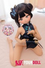 CroissantDoll(羊角社Doll) #B06 141cm 手描きメイク ビニール製のヘッド ホワイト肌 チャイナドレス 同じ服購入可 アニメドール 新品