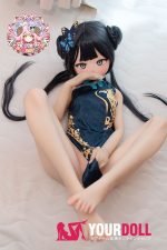 CroissantDoll(羊角社Doll) #B06 141cm 手描きメイク ビニール製のヘッド ホワイト肌 チャイナドレス 同じ服購入可 アニメドール 新品 - 画像 (5)