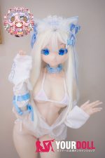 CroissantDoll(羊角社Doll) #B04 155cm-plus デカールメイク ビニール製のヘッド ホワイト肌 猫娘 同じ服購入可 ラブドール - 画像 (2)