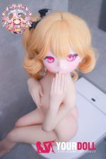 CroissantDoll(羊角社Doll) #B06 141cm デカールメイク ビニール製のヘッド ホワイト肌 貧乳 サキュバス姉妹 同じ服購入可 アニメドール 新品 - 画像 (3)