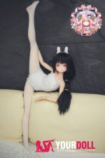 CroissantDoll(羊角社Doll) #B02 141cm 手描きメイク ビニール製のヘッド ホワイト肌 ウサギちゃん スレンダー 3種類の衣装付き 体操着 プレミアム仕様 アニメドール 新品 お買い得 - 画像 (8)