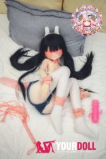 CroissantDoll(羊角社Doll) #B02 141cm 手描きメイク ビニール製のヘッド ホワイト肌 ウサギちゃん ちっぱい 3種類の衣装付き カジュアルウェア プレミアム仕様 アニメドール 新品 お買い得 - 画像 (7)