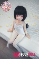 CroissantDoll(羊角社Doll) #B02 141cm 手描きメイク ビニール製のヘッド ホワイト肌 ウサギちゃん スレンダー 3種類の衣装付き 体操着 プレミアム仕様 アニメドール 新品 お買い得 - 画像 (4)