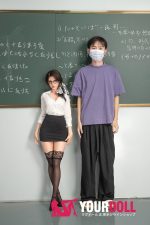 HSDoll #M1 142cm 19.5kg フルシリコン 植毛式の髪型&指関節&服付き フルシリコン 2穴有り 女教師 魅惑 フィギュア - 画像 (16)