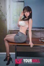 HSDoll #M3 142cm 19.5kg フルシリコン 植毛式の髪型&指関節&服付き フルシリコン 2穴有り 秘書 美人 フィギュア - 画像 (17)