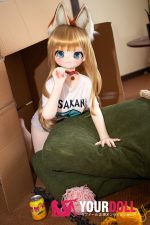 MOZU 黄豆粉 141cm 大胸 画像通りの仕様付き ビニール製のヘッド+TPEボディ 猫娘 愛嬌 癒し アニメドール 新品 - 画像 (12)