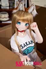 MOZU 黄豆粉 141cm 大胸 画像通りの仕様付き ビニール製のヘッド+TPEボディ 猫娘 愛嬌 癒し アニメドール 新品