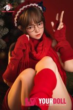 DOLLSENIOR 美咲(meixiao) 160cm Eカップ ノーマル肌 フルシリコン 顎機能付き 憂い眉 サンタガール ラブドール - 画像 (4)