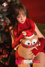 DOLLSENIOR 美咲(meixiao) 160cm Eカップ ノーマル肌 フルシリコン 顎機能付き 憂い眉 サンタガール ラブドール - 画像 (9)