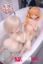 CroissantDoll(羊角社Doll) #B06 141cm デカールメイク ビニール製のヘッド ホワイト肌 貧乳 サキュバス姉妹 同じ服購入可 アニメドール 新品 - 画像 (8)