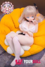 CroissantDoll(羊角社Doll) #B06 128cm デカールメイク ビニール製のヘッド 巨乳 サキュバス姉妹 同じ服購入可 アニメドール - 画像 (2)