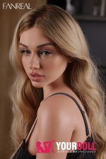 Fanreal T109 Lila 109cm Fカップ Tan肌 シリコン製 ヘッド選択可 熟女 セクシー 巨乳 トルソー 半身ラブドール - 画像 (4)