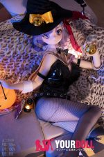 WM Dolls 柠萌 159cm Bカップ #Y007 ビニール製ヘッド+TPE製ボディ 魔女 ちっぱい 猫口 アニメドール - 画像 (5)
