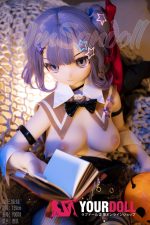WM Dolls 柠萌 159cm Bカップ #Y007 ビニール製ヘッド+TPE製ボディ 魔女 ちっぱい 猫口 アニメドール - 画像 (3)