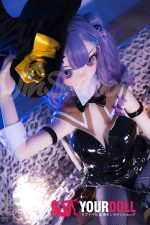 WM Dolls 柠萌 159cm Bカップ #Y007 ビニール製ヘッド+TPE製ボディ 魔女 ちっぱい 猫口 アニメドール - 画像 (2)
