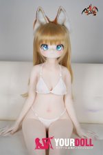 MOZU 黄豆粉 141cm 大胸 画像通りの仕様付き ビニール製のヘッド+TPEボディ 猫娘 愛嬌 癒し アニメドール 新品 - 画像 (9)