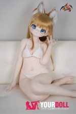 MOZU 黄豆粉 141cm 大胸 画像通りの仕様付き ビニール製のヘッド+TPEボディ 猫娘 愛嬌 癒し アニメドール 新品 - 画像 (13)