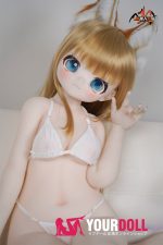 MOZU 黄豆粉 141cm 大胸 画像通りの仕様付き ビニール製のヘッド+TPEボディ 猫娘 愛嬌 癒し アニメドール 新品 - 画像 (5)