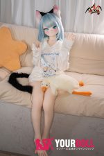 MOZU 薄荷 141cm 大胸 画像通りの仕様付き ビニール製のヘッド+TPEボディ 猫娘 萌え 猫口 アニメドール 新品 - 画像 (14)