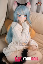 MOZU 薄荷 141cm 大胸 画像通りの仕様付き ビニール製のヘッド+TPEボディ 猫娘 萌え 猫口 アニメドール 新品 - 画像 (13)